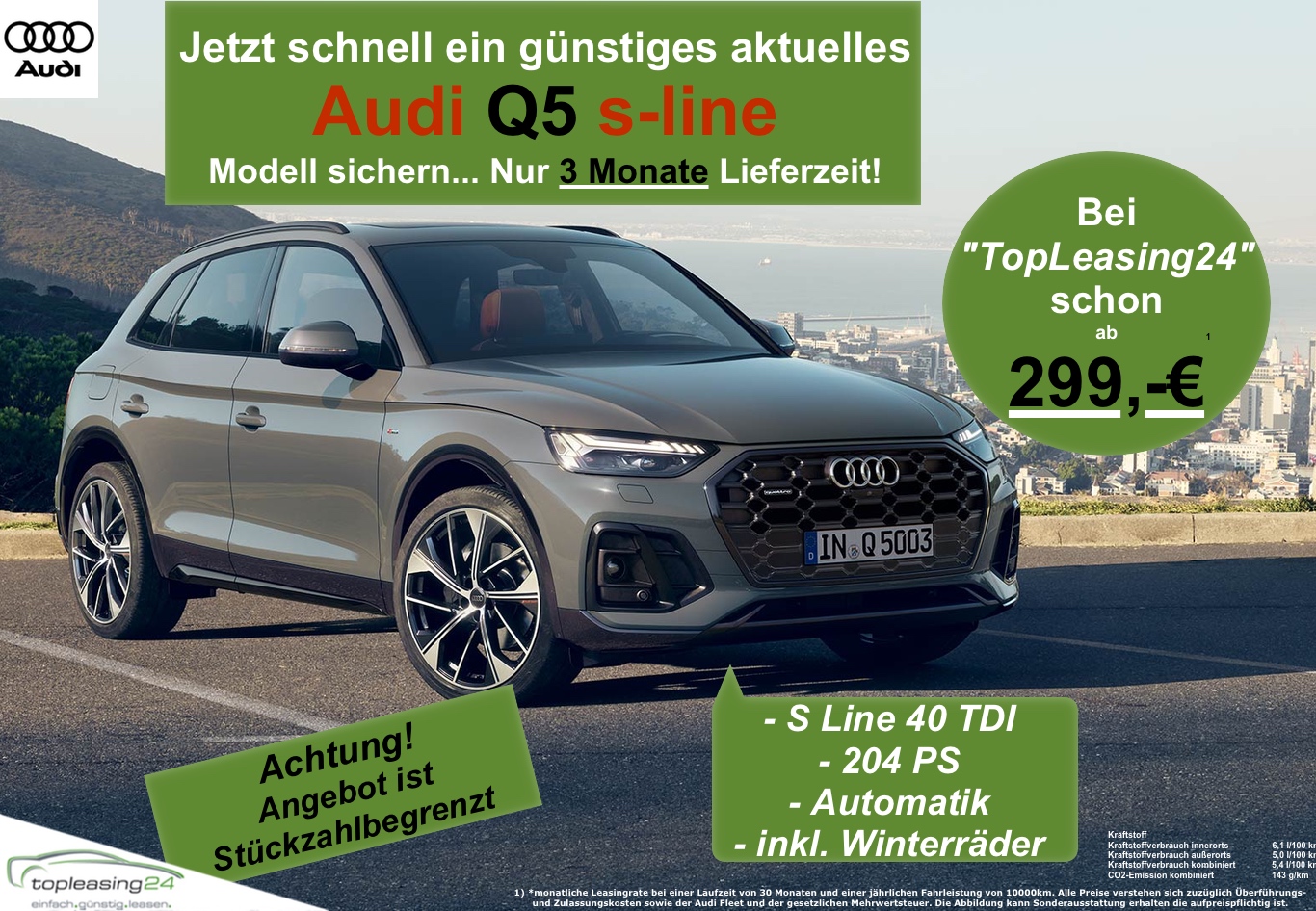 Audi Q5 Lager fyler neu Juni
